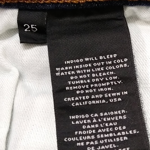 J Brand For Theory Georgia Philosophy Blue Raw Dark Wash Mid Rise Ankle Jean - Picture 8 of 14